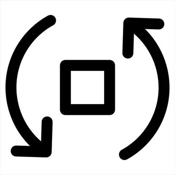 Rotate line icon vector illustration isolated on white background Stock Illustration