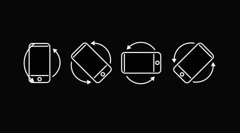 Rotate Mobile phone. Illustrazione stock