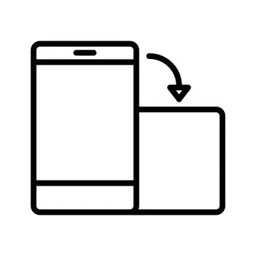 Rotate Phone Icon Set Screen Orientation Illustrations for Mobile and Techn.. Stock Illustration
