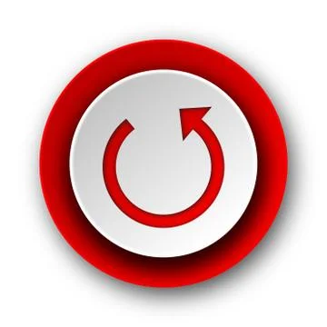 Rotate red modern web icon on white background. 库存插图