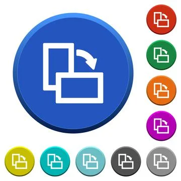 Rotate right beveled buttons Illustrazione stock