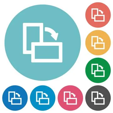 Rotate right flat icons Illustrazione stock