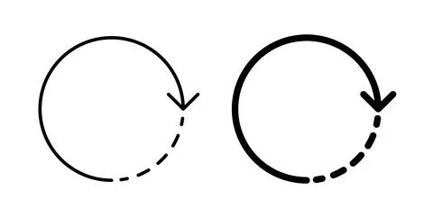Rotate right icon symbol. Vector illustration pack in black color. Ilustración de archivo