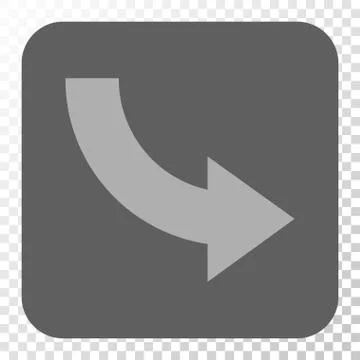 Rotate Right Rounded Square Button Illustrazione stock