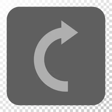 Rotate Right Rounded Square Button Stock Illustration
