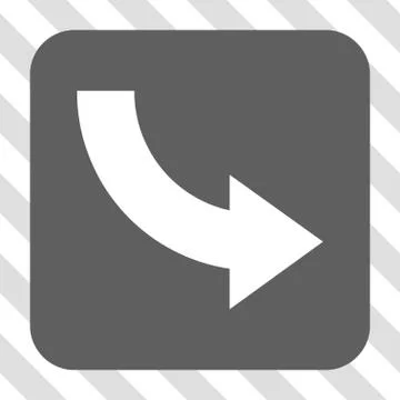 Rotate Right Rounded Square Button Illustrazione stock