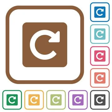 Rotate right simple icons Illustrazione stock