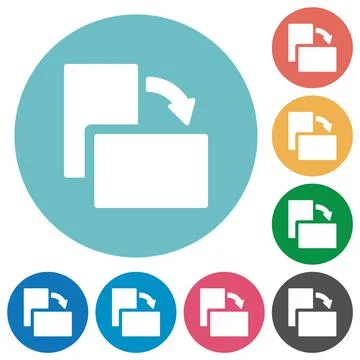 Rotate right solid flat round icons 스톡 일러스트