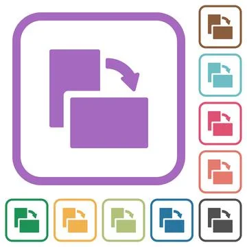 Rotate right solid simple icons Stock Illustration