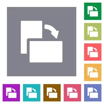 Rotate right solid square flat icons イラスト素材