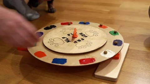 Rotate the roulette with colour to choose on random Stock Footage 180562318