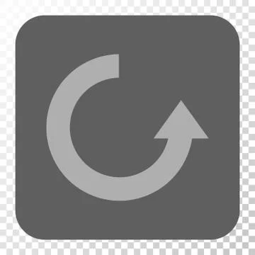 Rotate Up Rounded Square Button Illustrazione stock