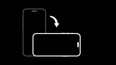 Rotate Smartphone with Blank Screen Isolated on Black and Green Background Stock Footage 306095525