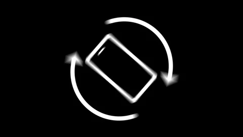 Rotate Smartphone Device Icon Arrow Animation Video stock 329440681