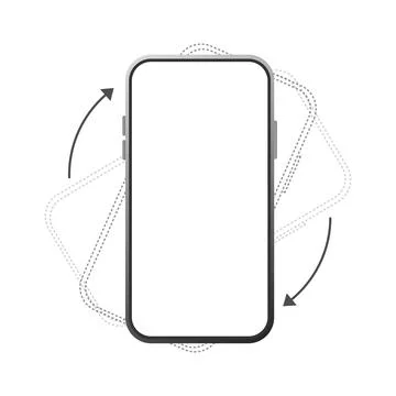 Rotate smartphone isolated icon. Device rotation symbol. Turn your device. イラスト素材