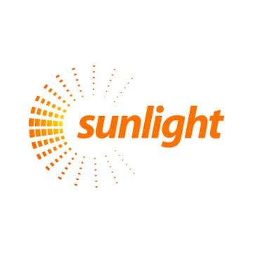 Rotate splash orange sunlight logo concept design template Illustrazione stock