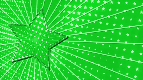 Rotate star on a green background, loop Stock Footage 39737304