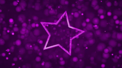 Rotate star on a purple bubble background, loop Stock Footage 39736647