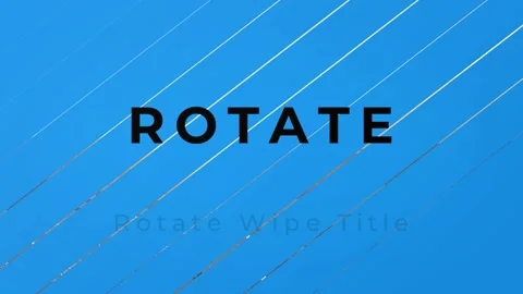 Rotate Wipe Title ~ After Effects Template #197514987