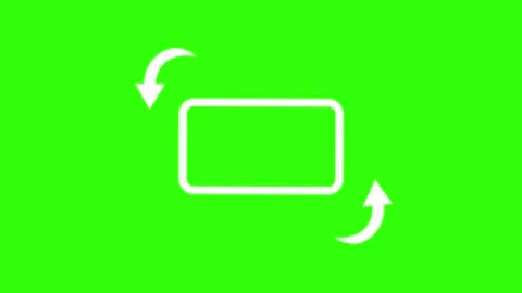 Rotate your phone 90 degrees horizontal animation on green screen background Stock-Footage 293145014