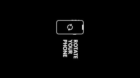 Rotate Your Phone Animation Screen on black Background Stock Footage 329036049
