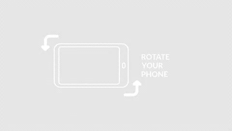 Rotate your phone command with a smartphone rotating from vertical to horizontal Vídeo Stock 333673825