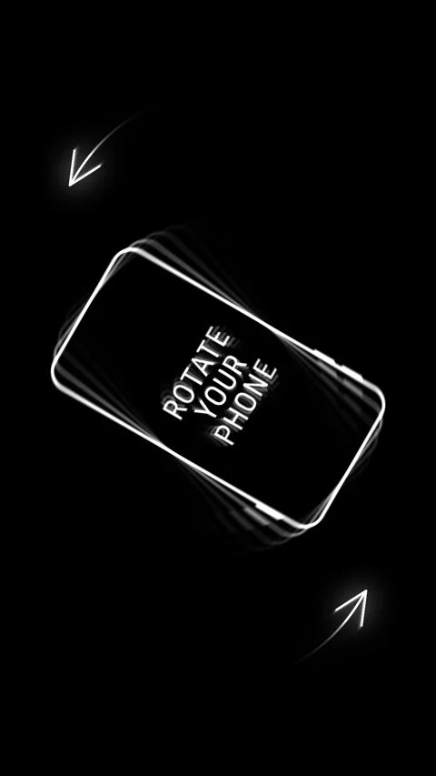 Rotate Your Phone to Landscape position on left Video stock 289908089