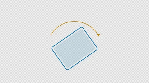 Rotate Your Tablet UI Icon Animation Motion Graphic Alpha Channel 4K Light Видео 340182921