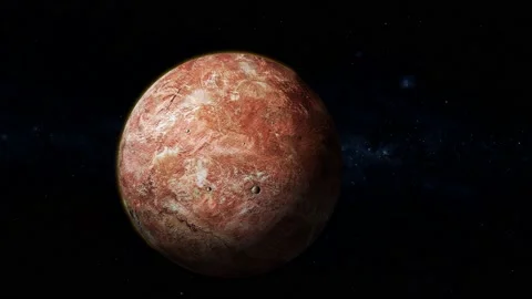 Rotated 3d Makemake fictional planet view Stock Footage 221907541