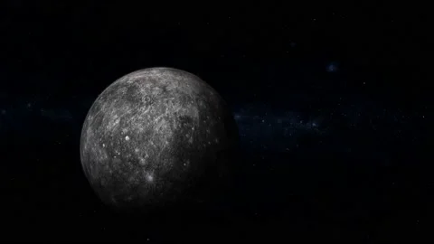 Rotated 3d Mercury planet view Stock Footage 221907577