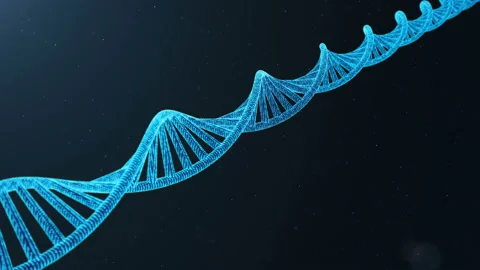 Rotated 3D rendered Digital DNA molecule, structure. Concept binary code human 動画素材 98567714