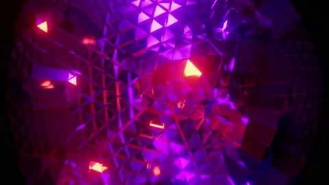 Rotated crystal disko ball multicolored equalizer VJ loop background Stock Footage 161732457