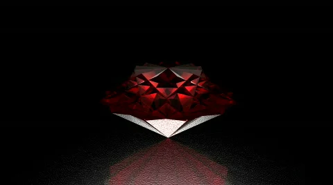 Rotated diamond brilliant, loop Stock Footage 310578