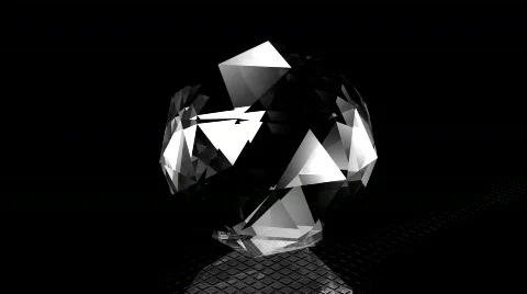 Rotated diamond brilliant, loop Stock Footage 645939