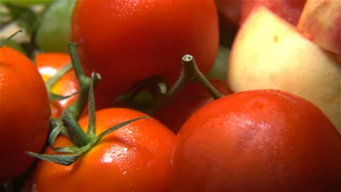 Rotated fresh fruit background and texture Stock Footage 93020519