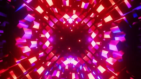 Rotated glare equalizer bright neon purple with blue and red VJ loop0001-021 库存影片 338360663