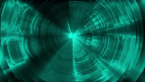 Rotated lights cyan Stock-Footage 200914885