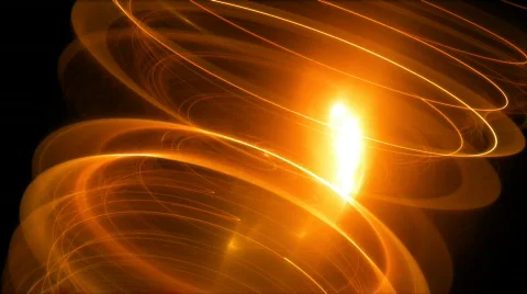 Rotated orange lights motion background d2800W Video stock 700613