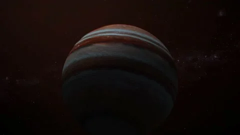 Rotated original 3d Jupiter planet on space Stock Footage 221907653