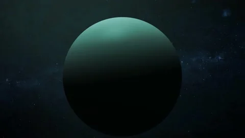 Rotated original 3d Uranus planet on space Stock Footage 221907668