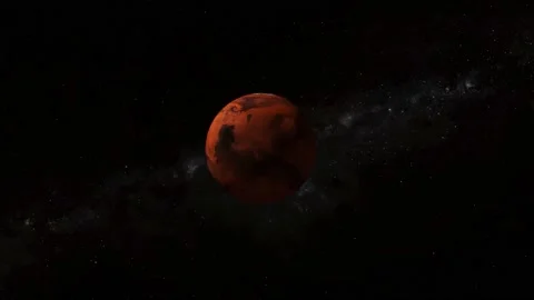 Rotated realistic 3d Mars planet Stock Footage 221907962