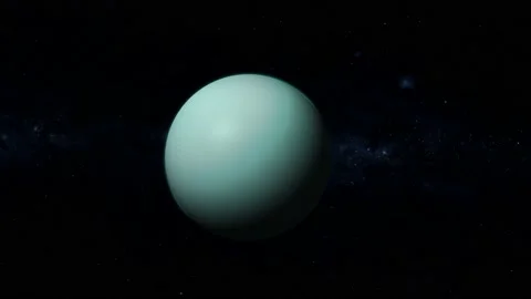 Rotated realistic 3d Uranus planet view Stock Footage 221908089