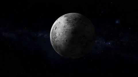 Rotated realistic original 3d Haumea fictional planet on space Stock Footage 221908225
