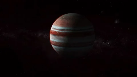 Rotated realistic original 3d Jupiter planet on space Stock Footage 221908243