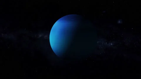 Rotated realistic original 3d Neptune planet on space Stock Footage 221908318