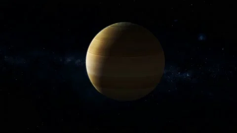 Rotated realistic original 3d saturn planet on space Stock Footage 221908280