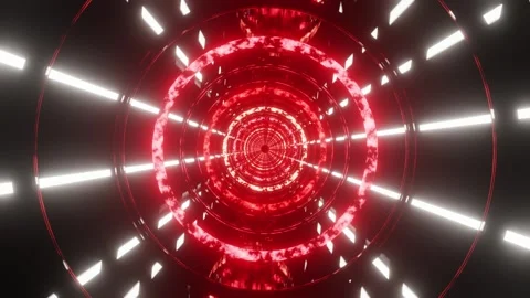 Rotated red circle VJ seamless loop with white stripes background0001-0240 스톡 동영상 327399627