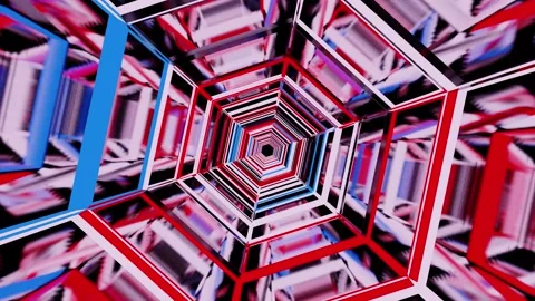 Rotated Sci-Fi tunnel VJ loop | Stock Video | Pond5