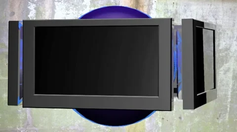 Rotated TVs Vídeo Stock 7770370