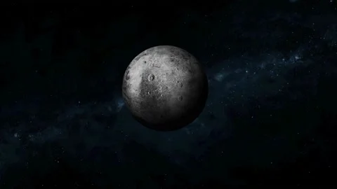 Rotated viewing 3d Haumea fictional realistic planet Stock Footage 221908428